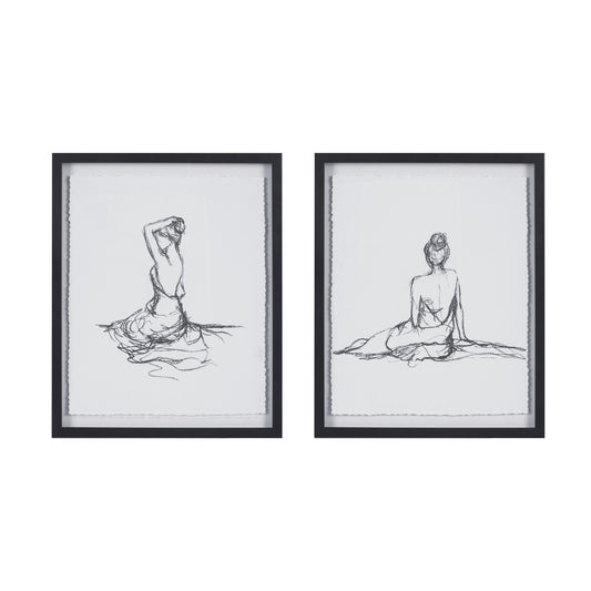 Madison Park Sketch 2-piece Framed Glass and Matted Wall Art Set