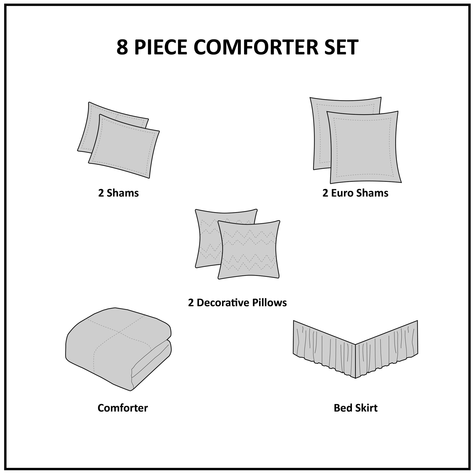 Madison Park 8 Piece Cotton Comforter Set