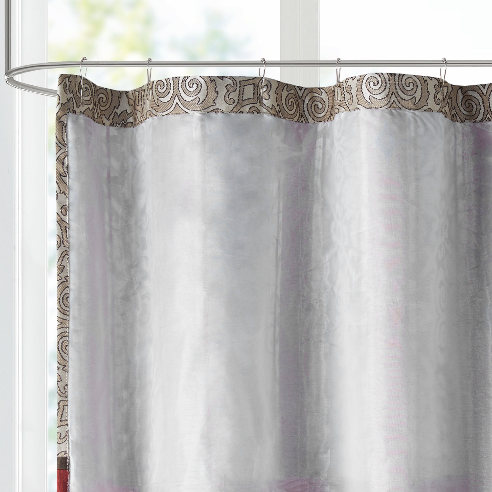 Madison Park Embroidered Shower Curtain
