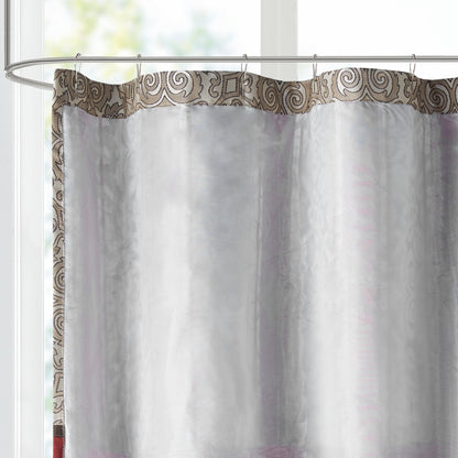 Madison Park Embroidered Shower Curtain