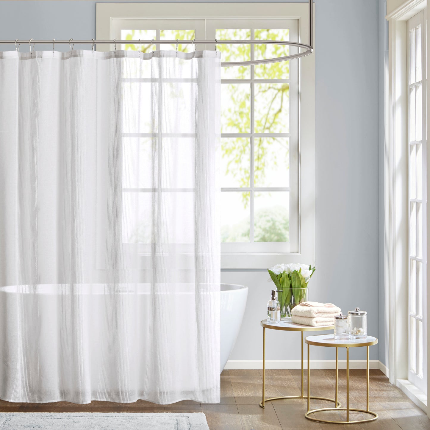 Madison Park Sheer Shower Curtain