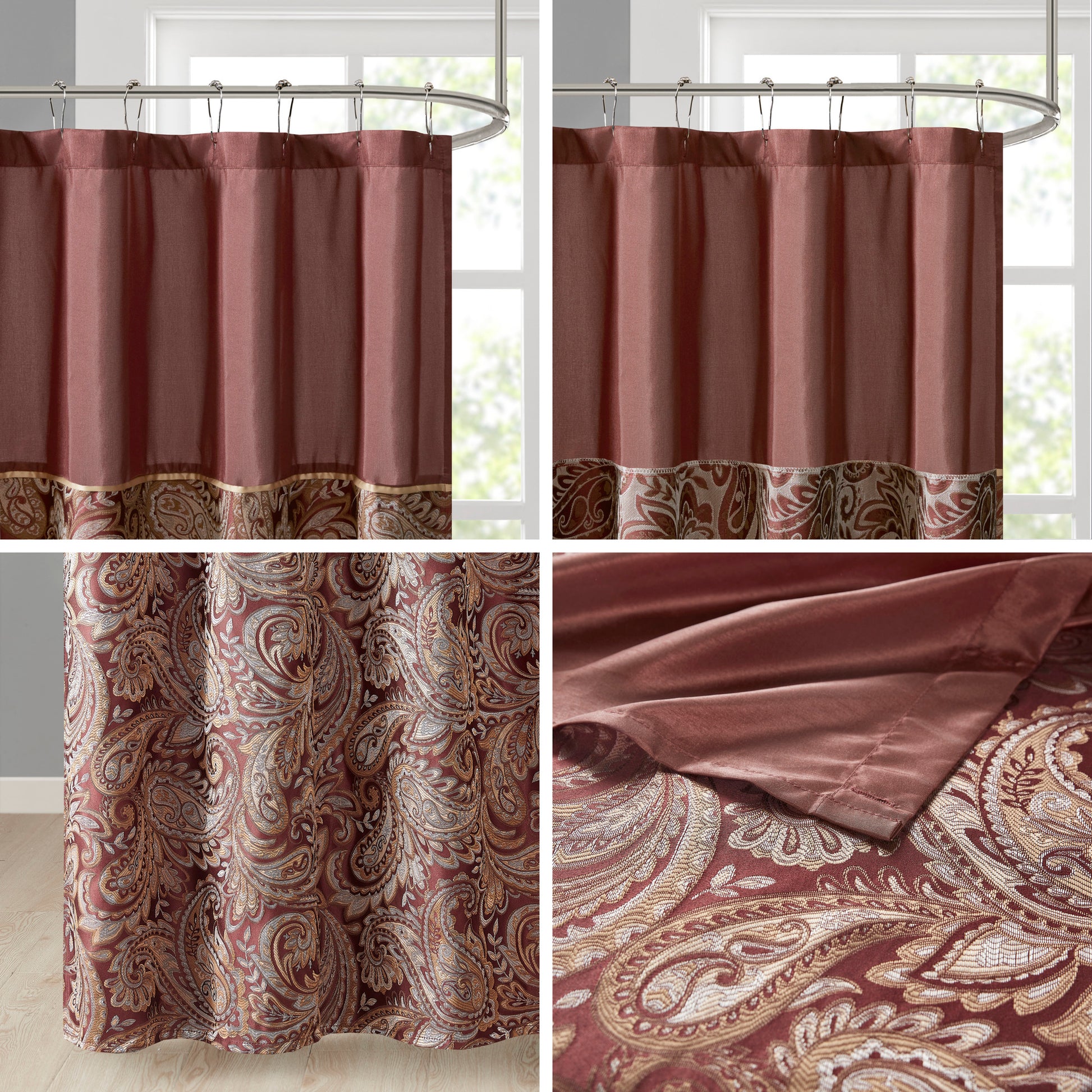 Madison Park Jacquard Shower Curtain