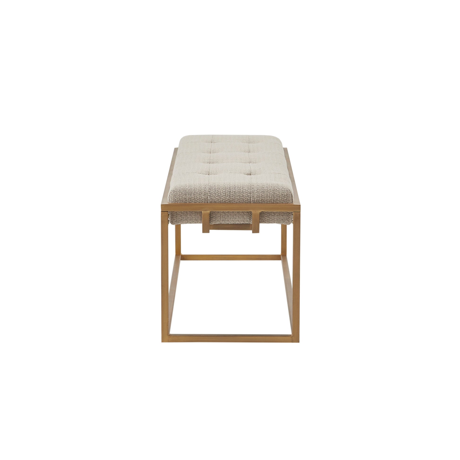 Madison Park Button-tufted Upholstered Metal Base Accent Bench