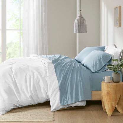 🎁 Peached Percale 200 Thread Count Relaxed Cotton Percale Sheet Set (100% off)