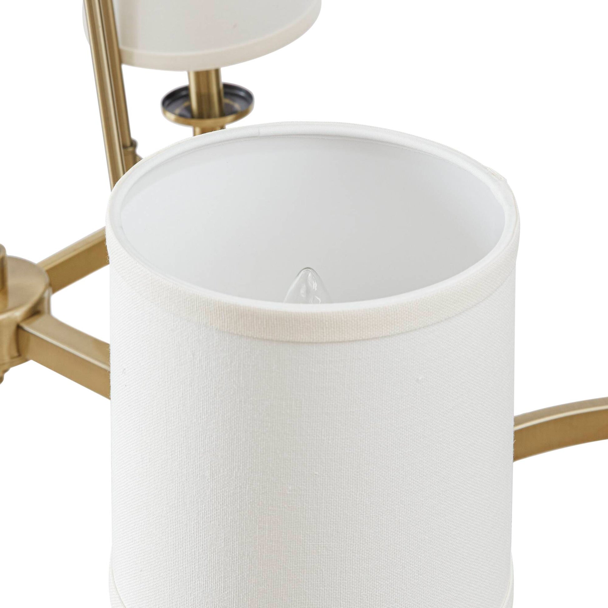 Hampton Hill 6-light Chandelier with Fabric Drum Shades