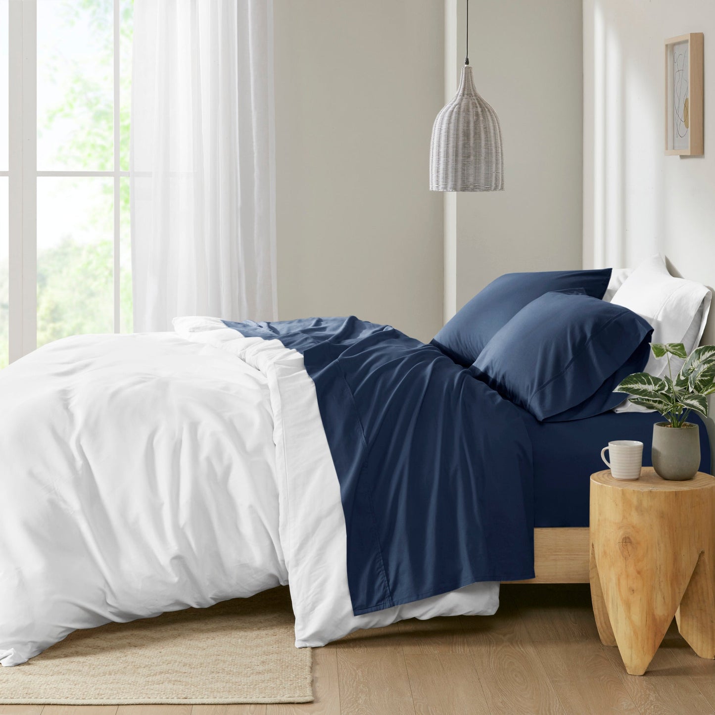 🎁 Peached Percale 200 Thread Count Relaxed Cotton Percale Sheet Set (100% off)
