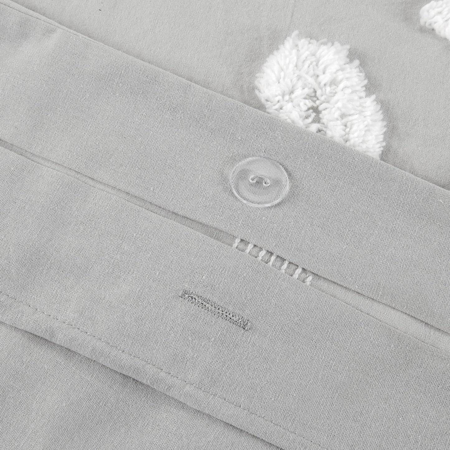Madison Park 3 Piece Tufted Cotton Chenille Floral Duvet Cover Set