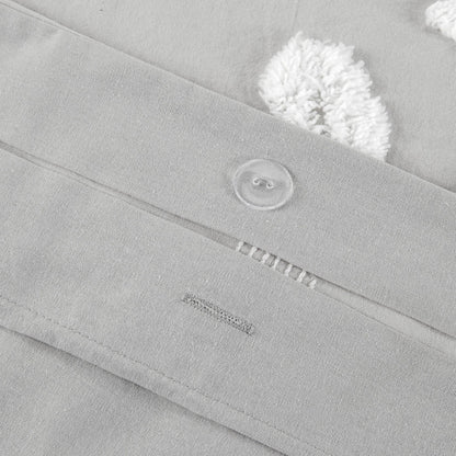 Madison Park 3 Piece Tufted Cotton Chenille Floral Duvet Cover Set