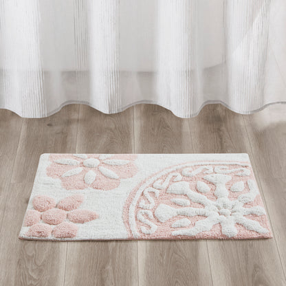 Madison Park Medallion Cotton Tufted Bath Rug