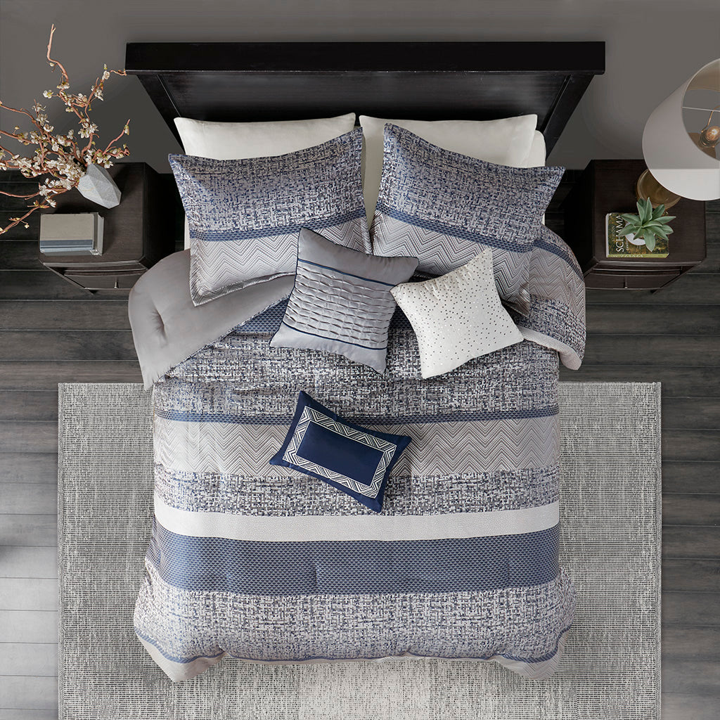 Madison Park 7 Piece Jacquard Comforter Set