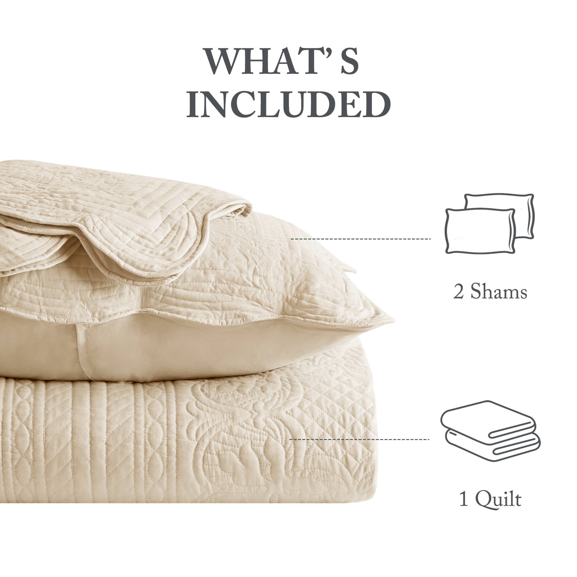 Madison Park 3 Piece Reversible Scalloped Edge Quilt Set