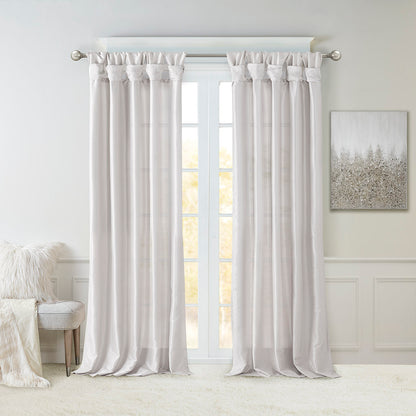 Madison Park Twist Tab Lined Window Curtain Panel