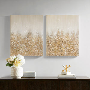 Glimmer Heavily Embellished 2-piece Canvas Wall Art Set