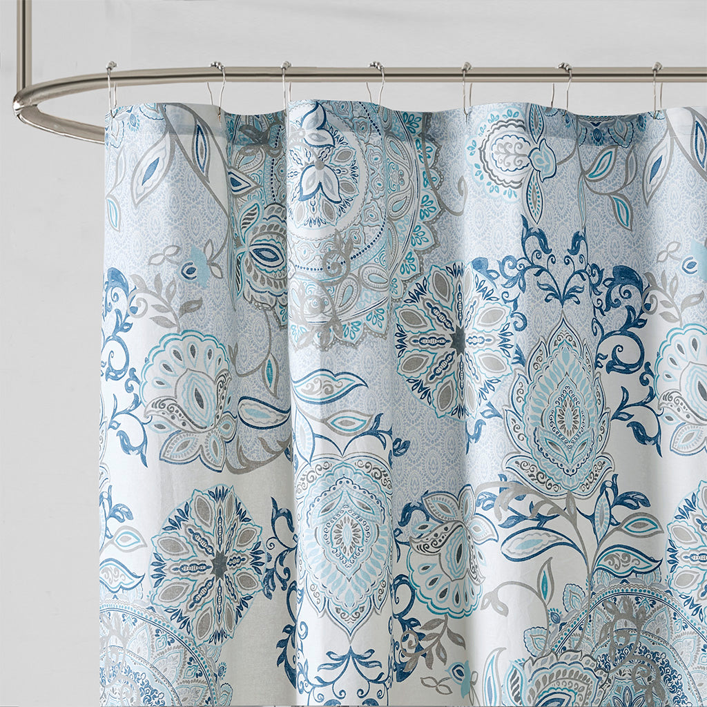 Madison Park Printed Cotton Shower Curtain