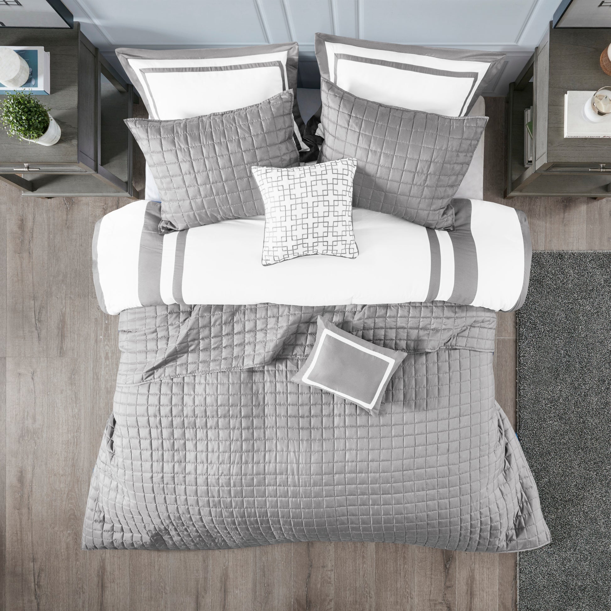 Madison Park 8 Piece Comforter and Quilt Set Collection