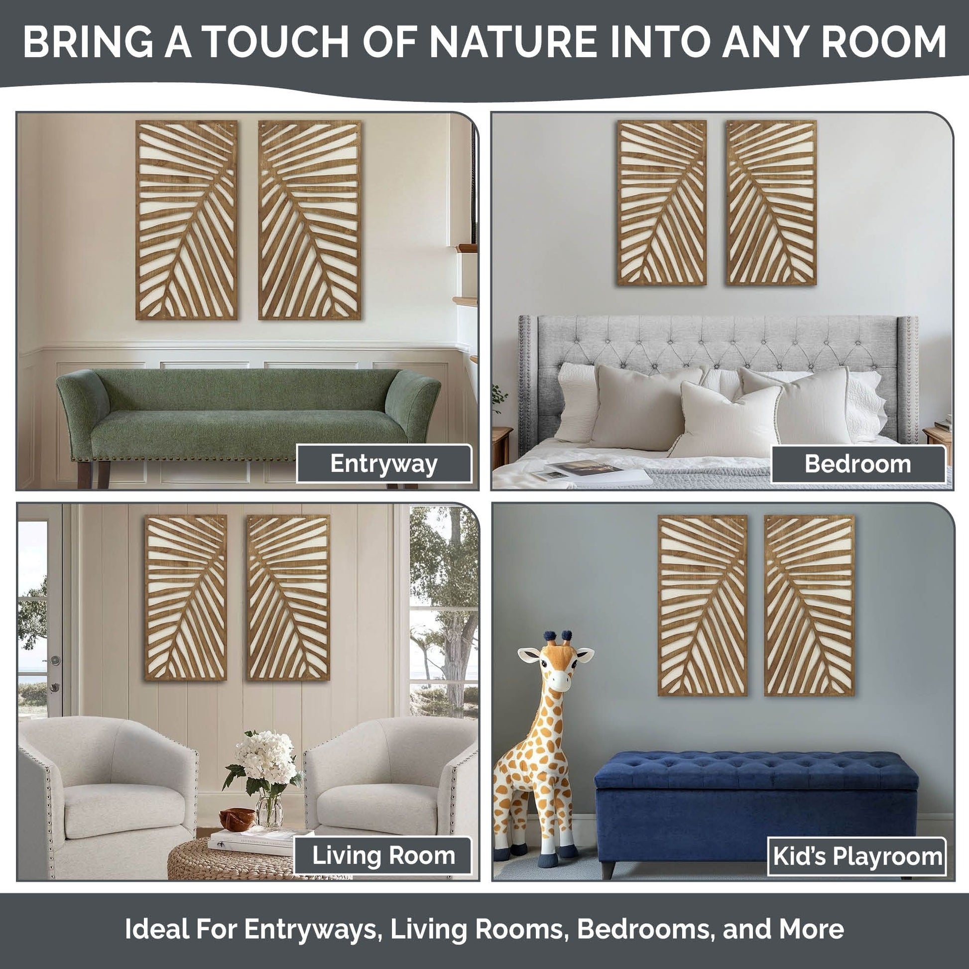 Madison Park Two-tone 2-piece Wood Panel Wall Decor Set