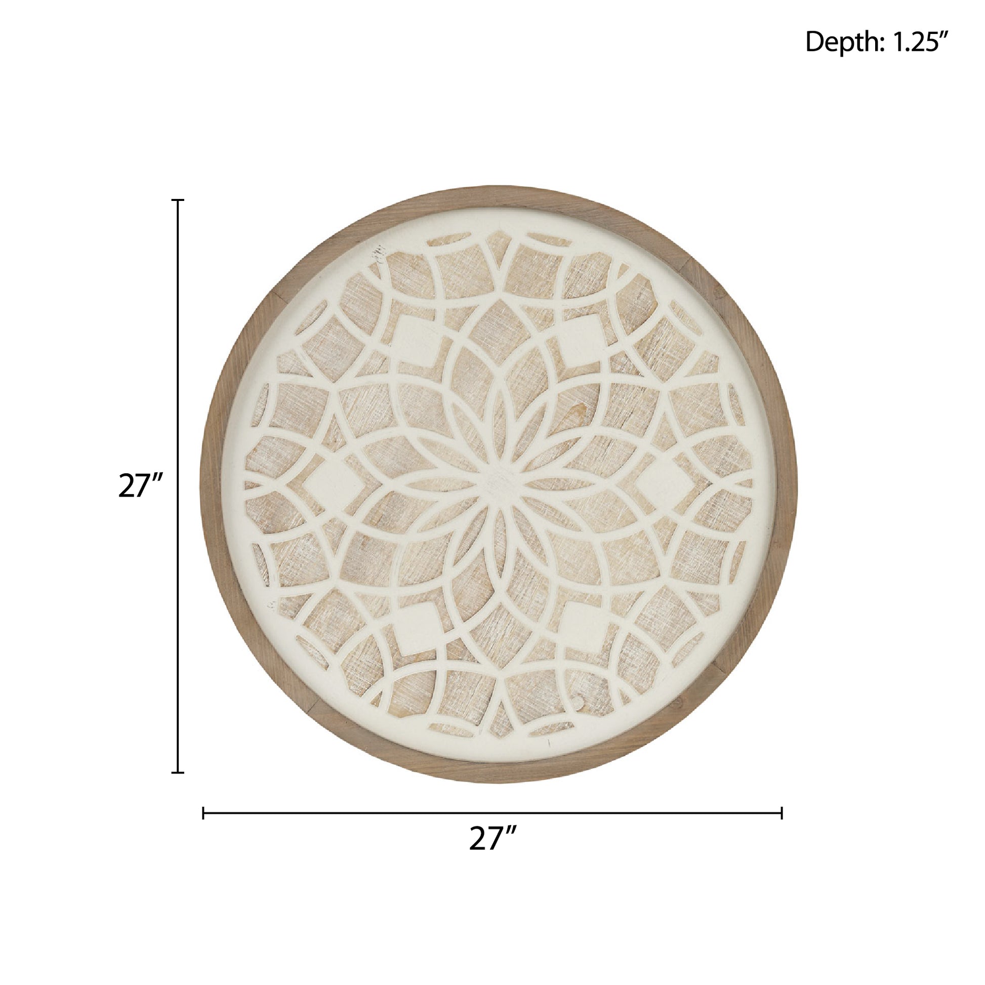 Madison Park Round Two-tone Medallion Wall Decor