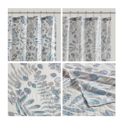 Madison Park Printed Seersucker Shower Curtain