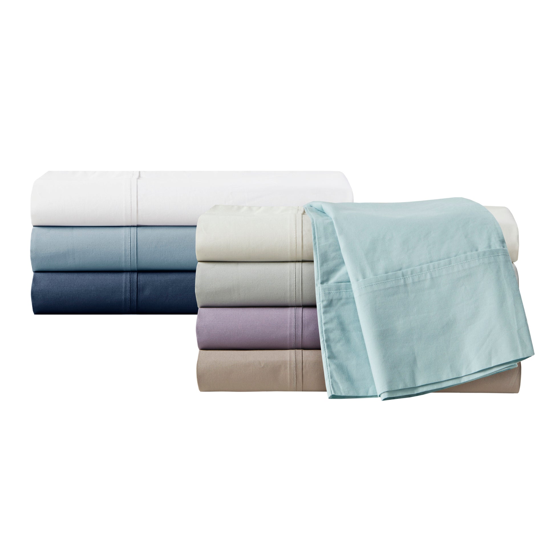 Madison Park 200 Thread Count Relaxed Cotton Percale Sheet Set