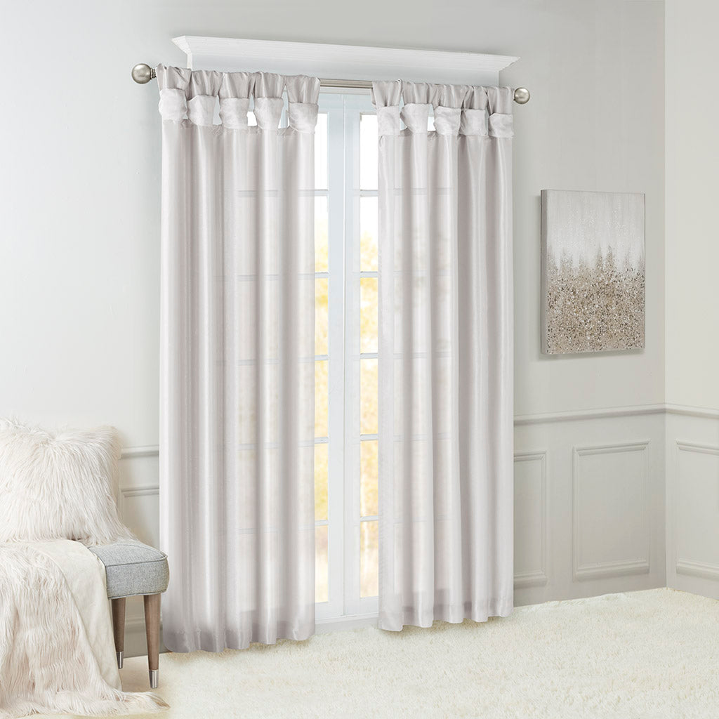 Madison Park Twist Tab Lined Window Curtain Panel