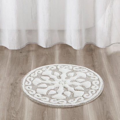 Madison Park Medallion Cotton Tufted Bath Rug