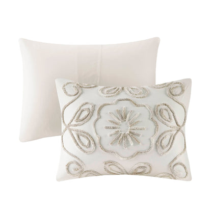 Madison Park 3 Piece Tufted Cotton Chenille Duvet Cover Set