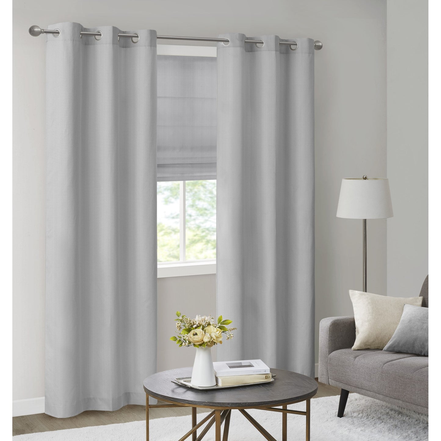 Madison Park Basketweave Room Darkening Cordless Roman Shade