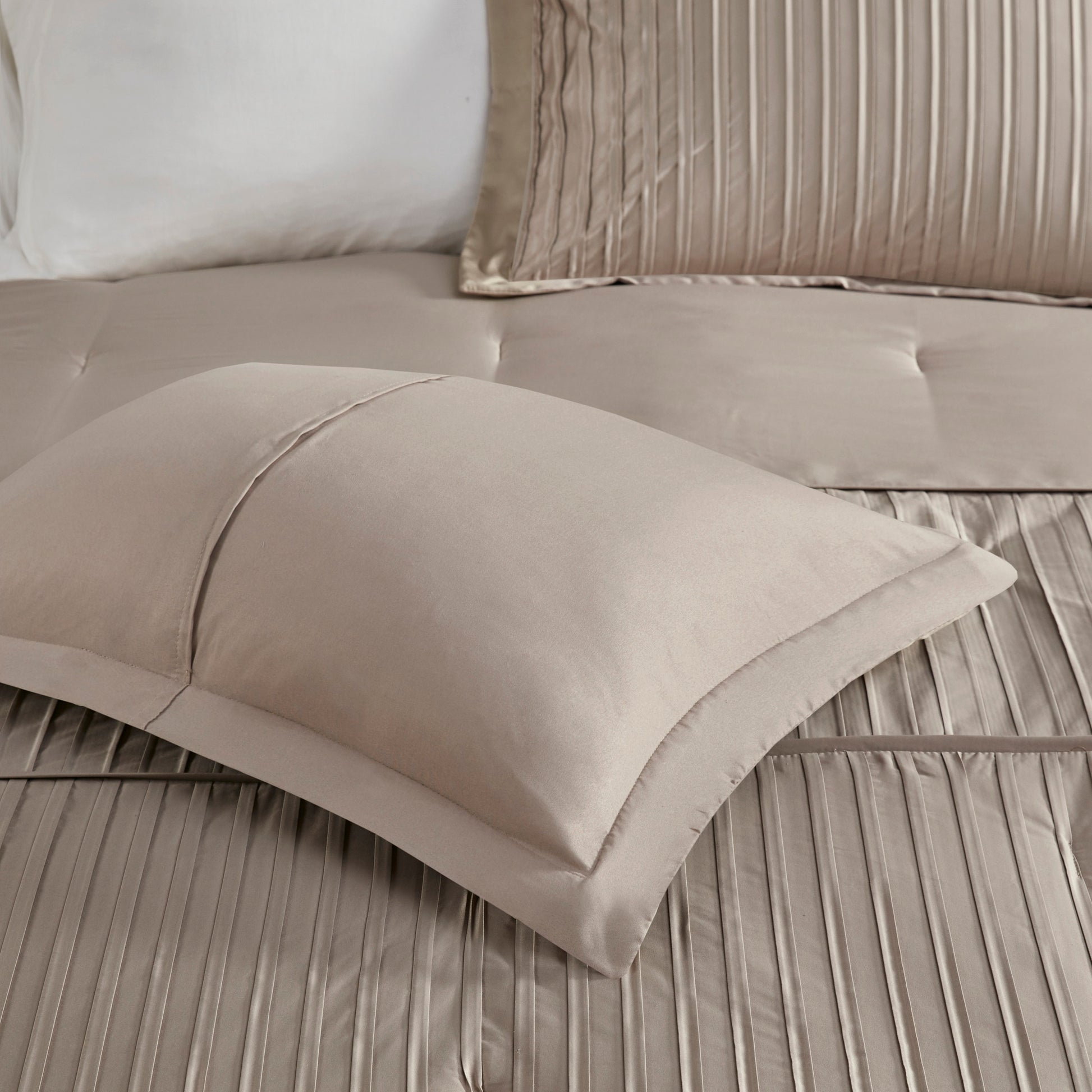 Madison Park 7 Piece Polyester Charmeuse Comforter Set