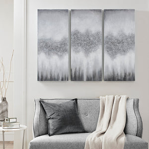 Luminous Heavily Embellished 3-piece Canvas Wall Art Set
