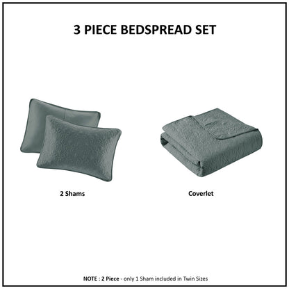 Madison Park 3 Piece Reversible Bedspread Set