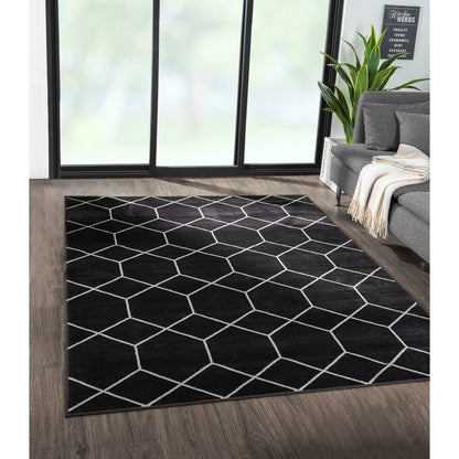 Madison Park Trellis Geometric Woven Area Rug