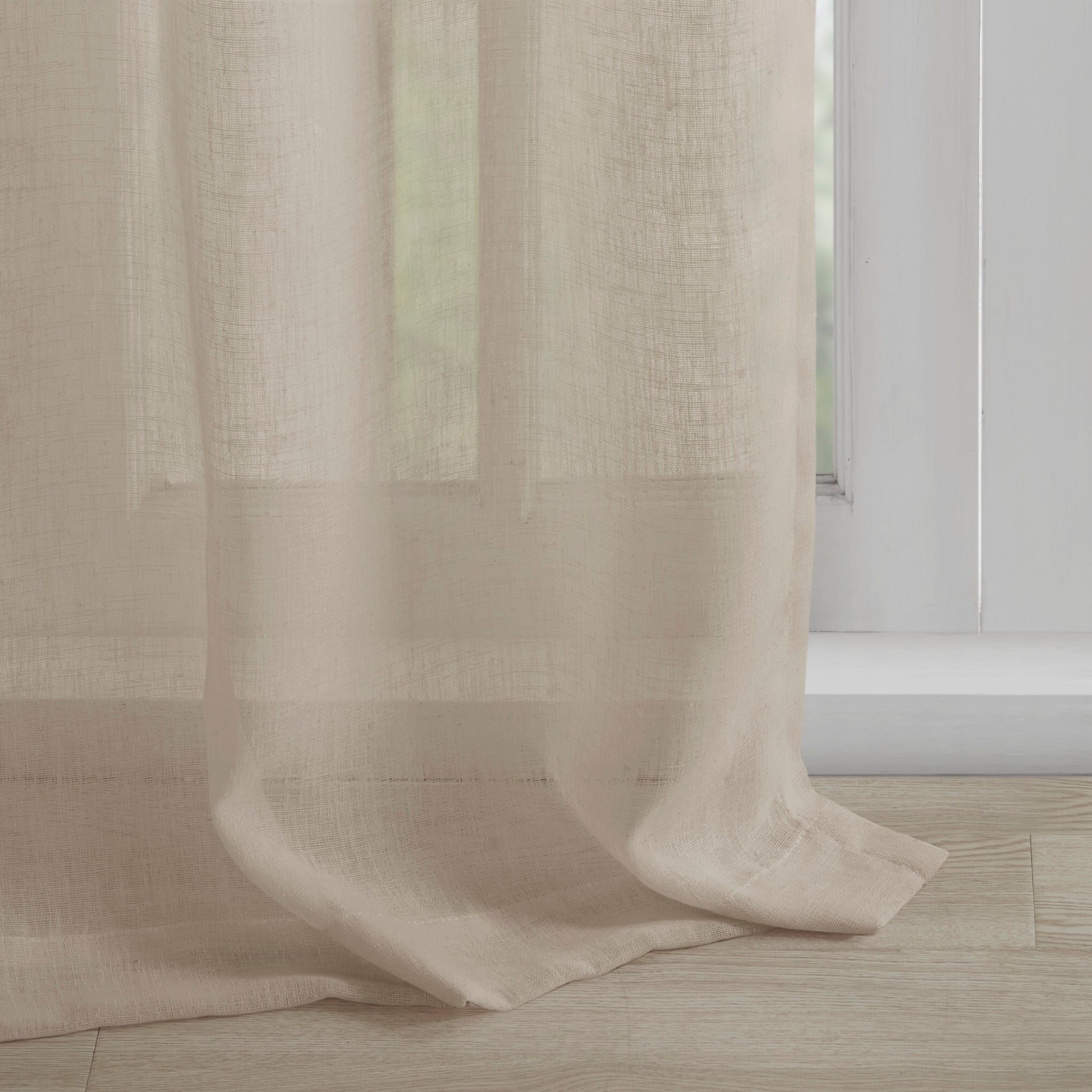 Madison Park Floral Embellished Cuff Tab Top Solid Curtain Panel