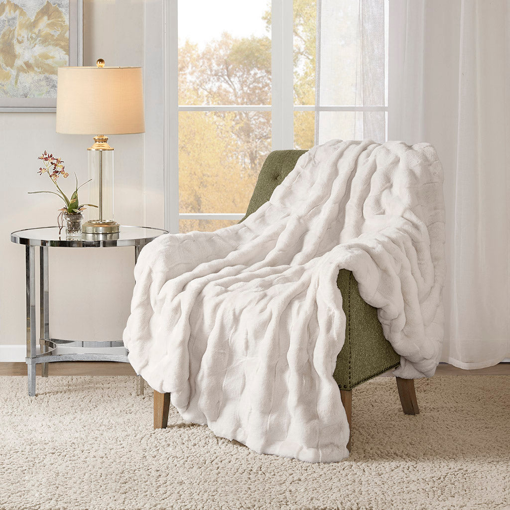 Madison Park Faux Fur Throw