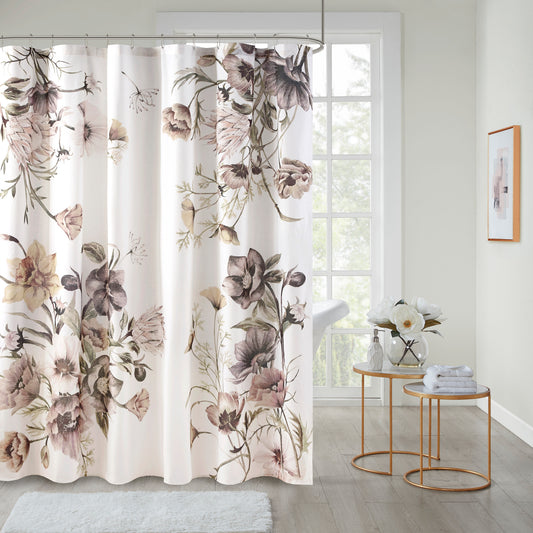 Madison Park Printed Cotton Shower Curtain