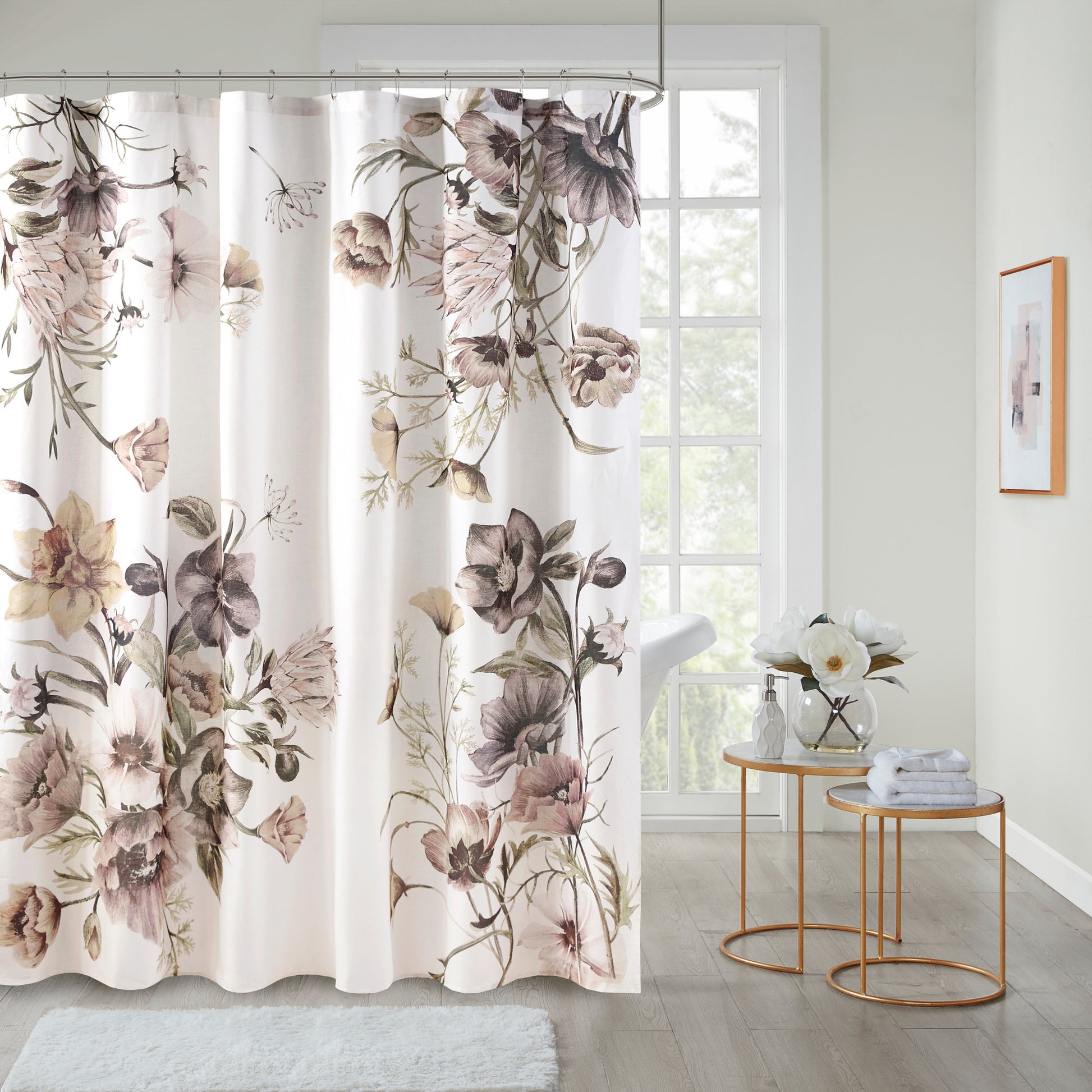 Madison Park Printed Cotton Shower Curtain