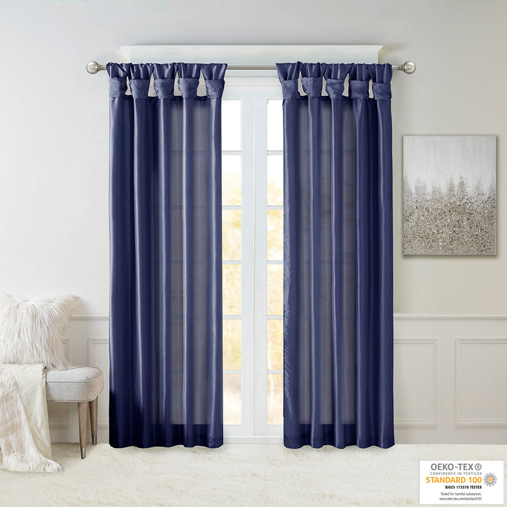 Madison Park Twist Tab Lined Window Curtain Panel