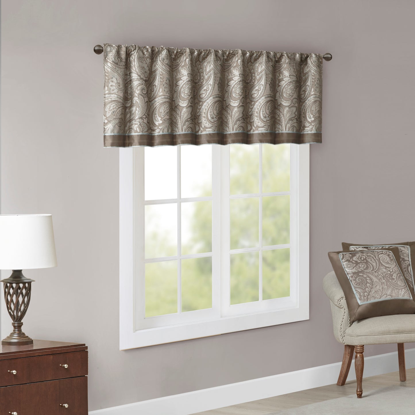 Madison Park Jacquard Window Valance
