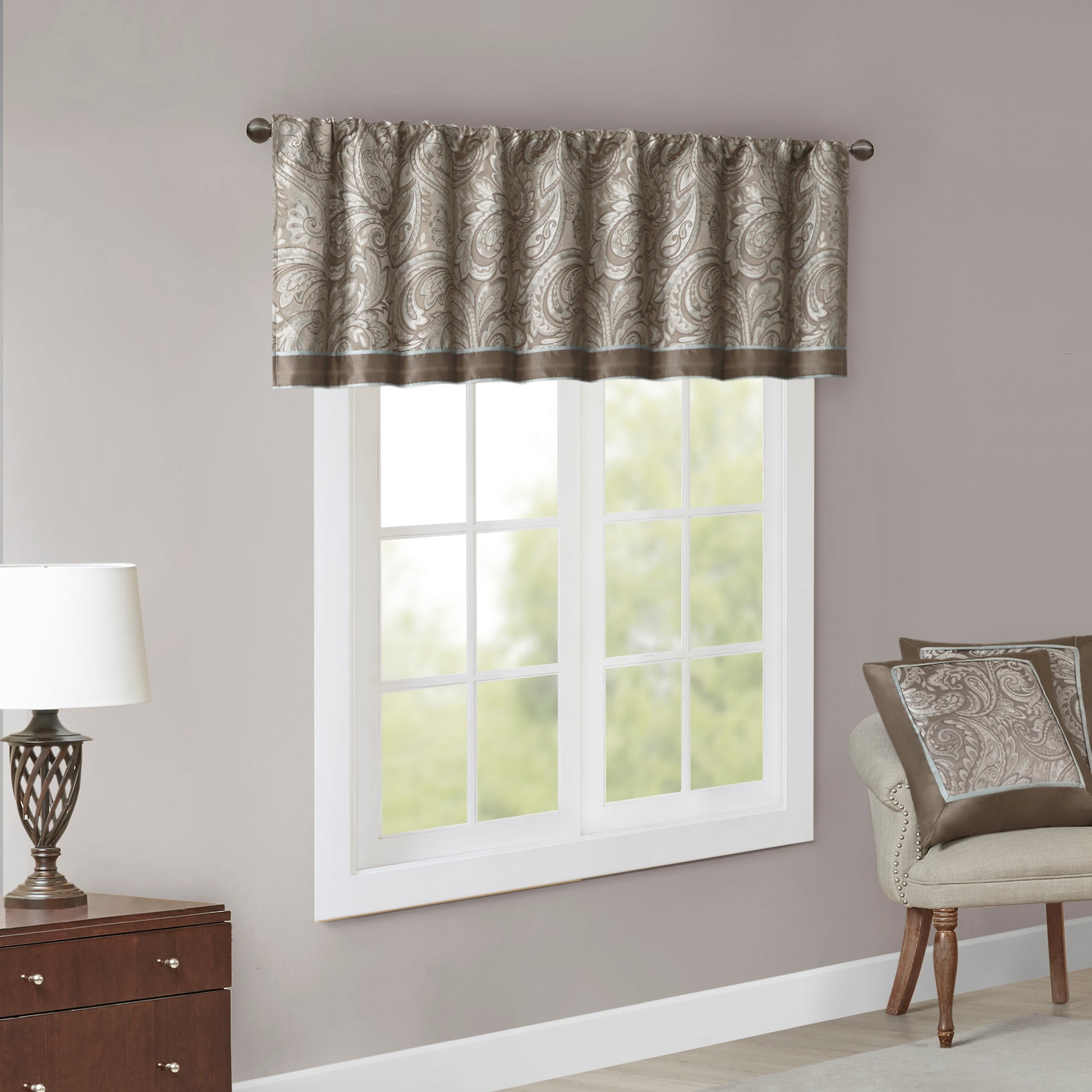 Madison Park Jacquard Window Valance