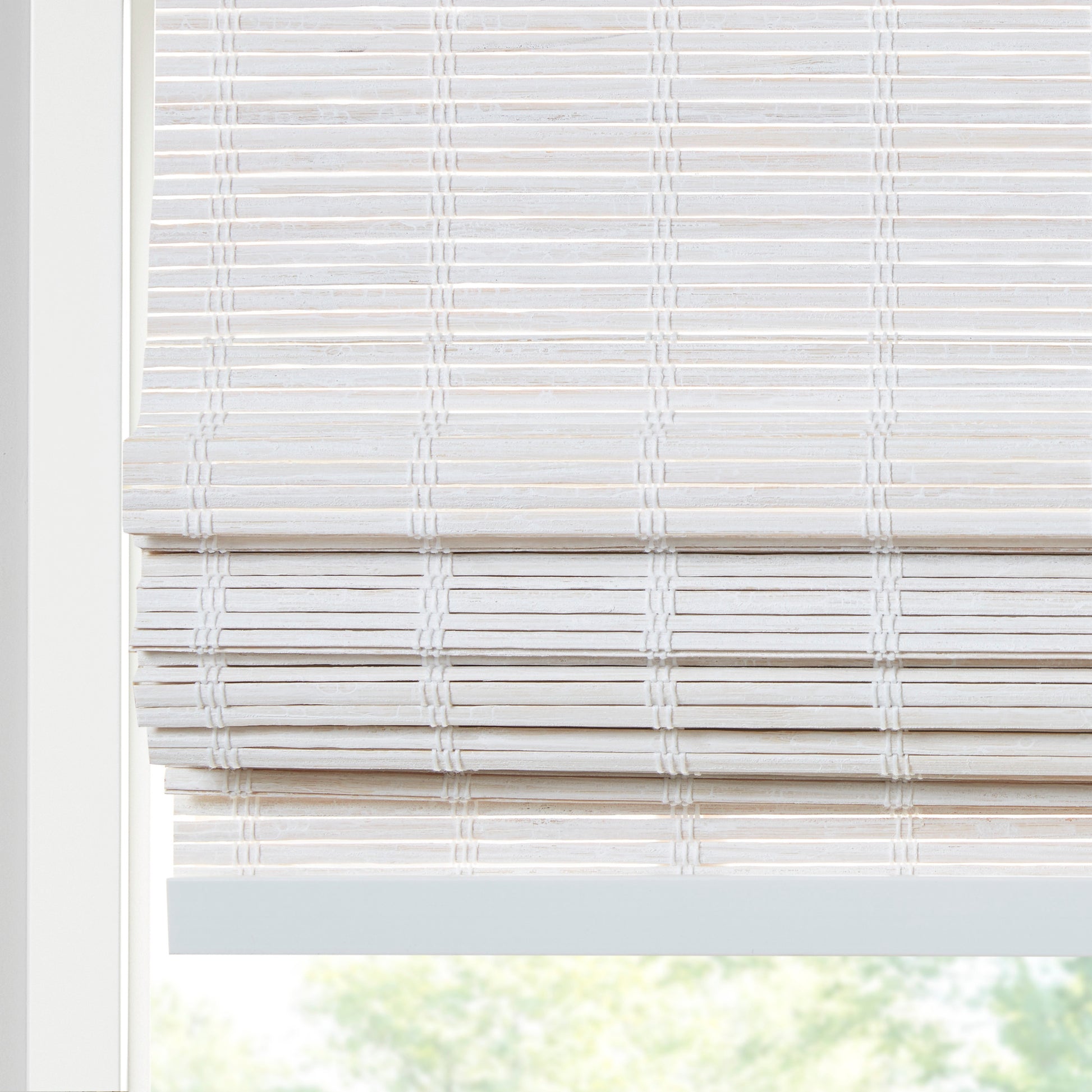 Madison Park Bamboo Light Filtering Roman Shade 64"L