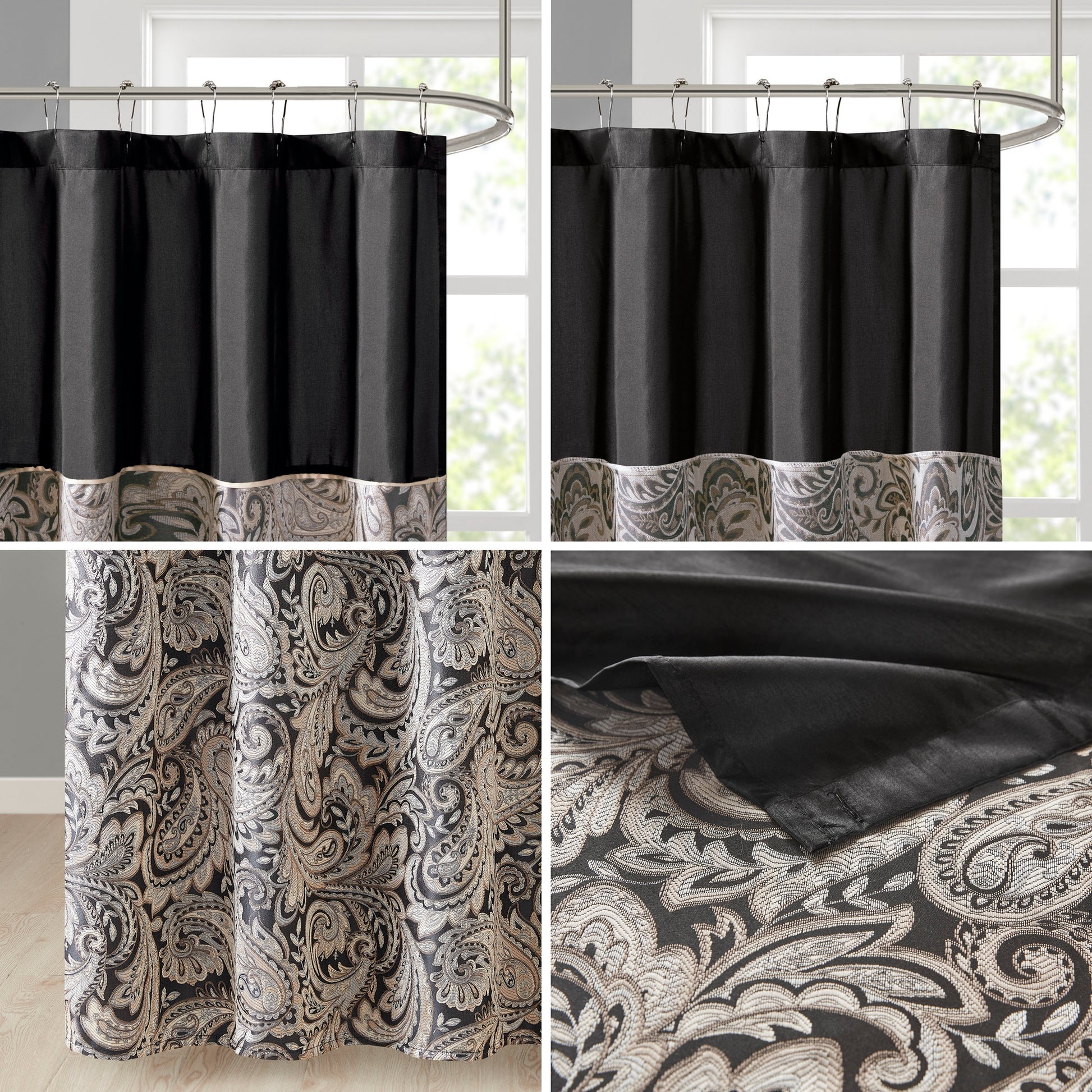 Madison Park Jacquard Shower Curtain