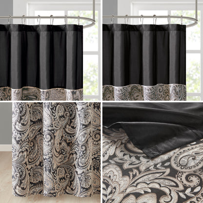Madison Park Jacquard Shower Curtain