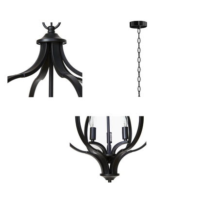 Hampton Hill 3-Light Metal Chandelier with Adjustable Chain