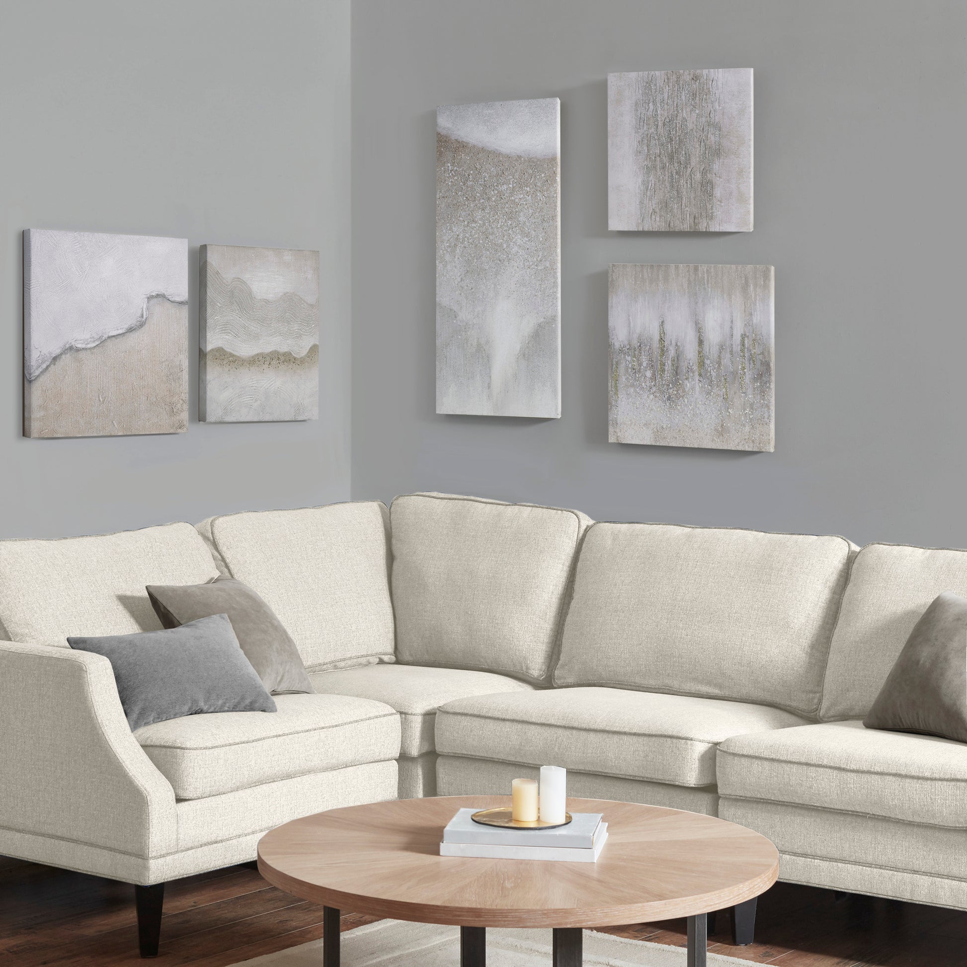 Madison Park Hand Embellished Abstract 5-piece Gallery Canvas Wall Art Set