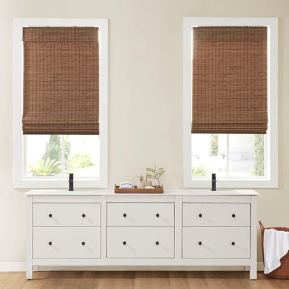 Madison Park Bamboo Light Filtering Roman Shade 64"L