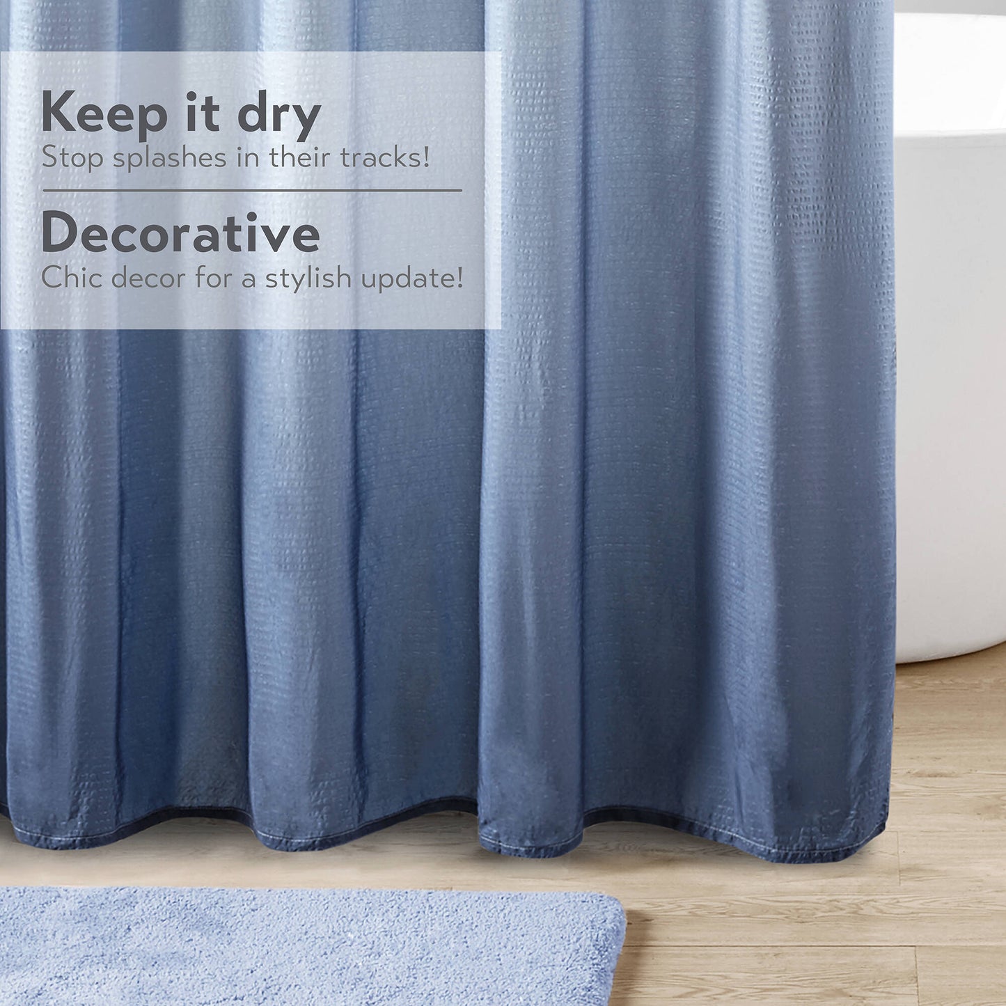 Madison Park Ombre Printed Seersucker Shower Curtain