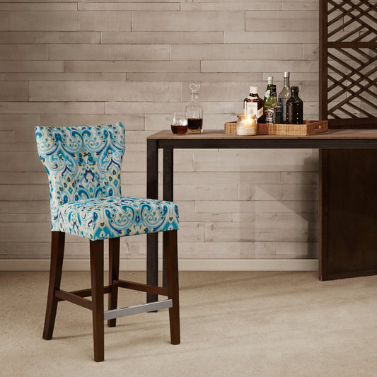 Madison Park Tufted Back Counter Stool