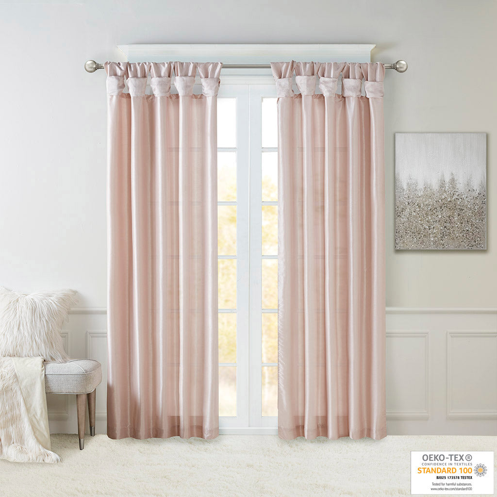 Madison Park Twist Tab Lined Window Curtain Panel