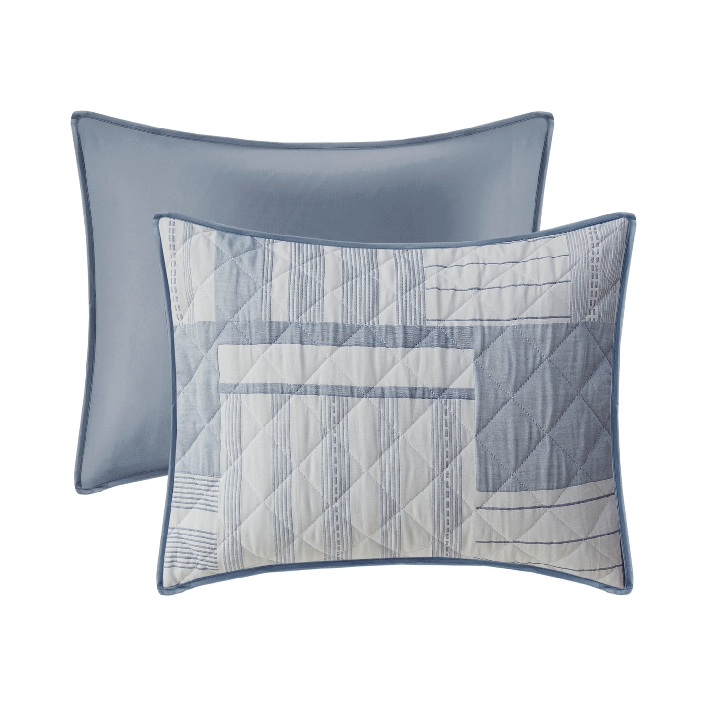 Madison Park 3 Piece Jacquard Patchwork Quilt Set