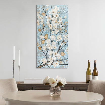 Madison Park Gold Foil and Hand Embellished Floral Canvas Wall Art