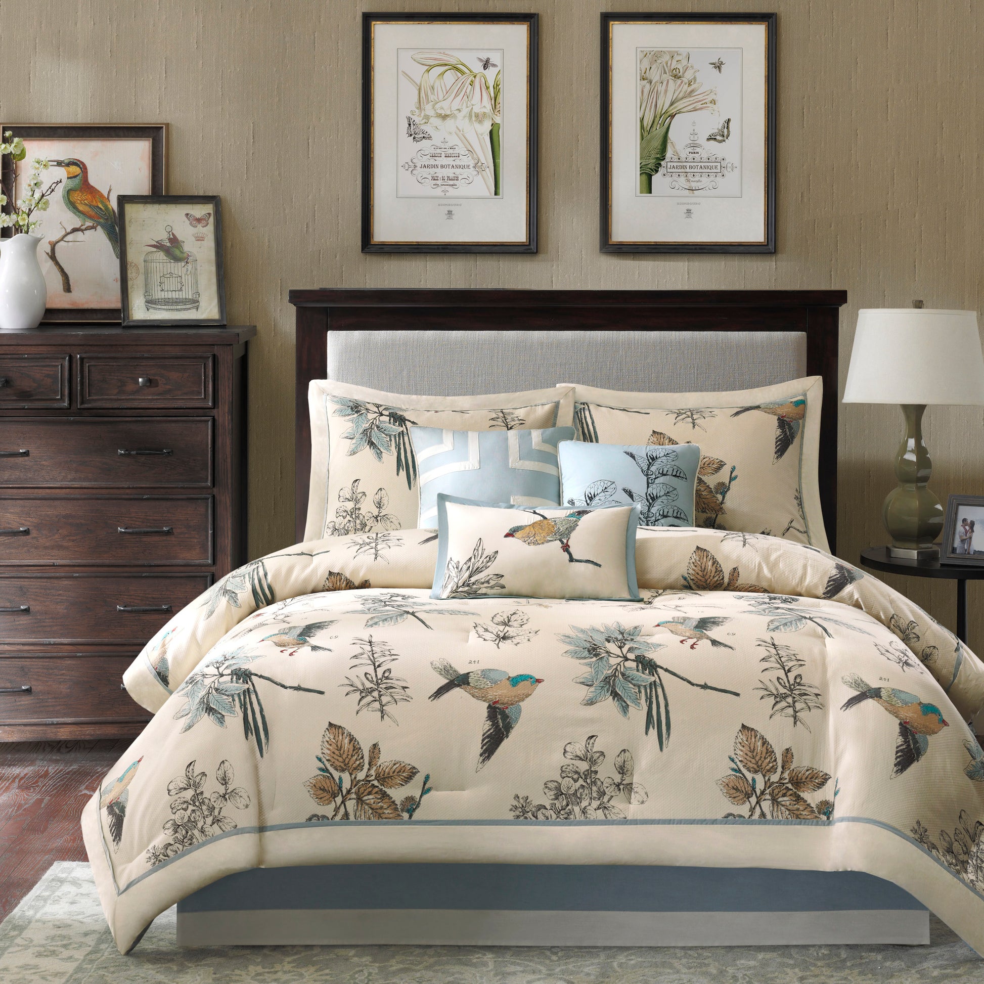 Madison Park 7 Piece Printed Cotton Twill Comforter Set